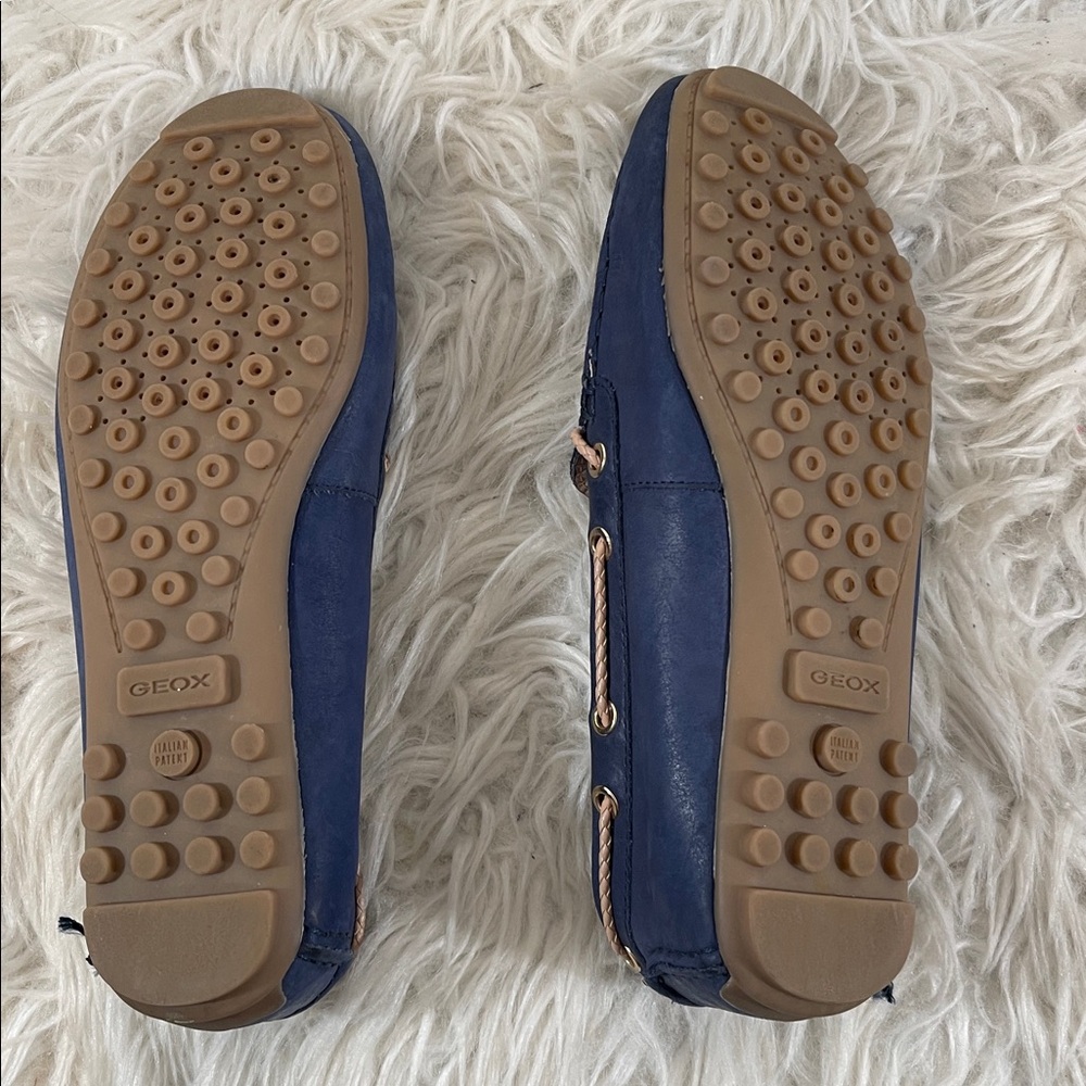 GEOX Respira Loafers Blue Round Toe Size 38 (7.5) - Picture 10 of 12